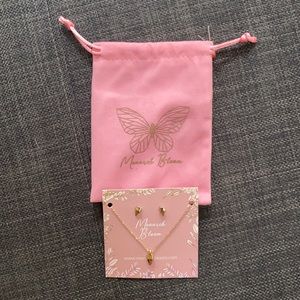 Monarch Bloom earrings and necklace set